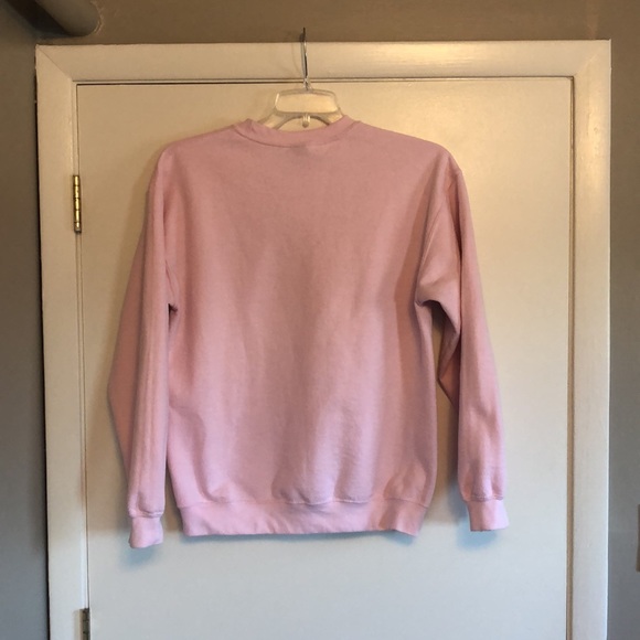 Wine pun crewneck sweatshirt, Gildan, pink, size medium - Picture 4 of 10